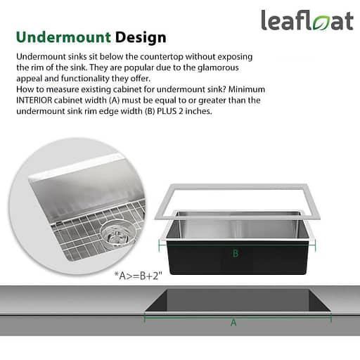 leafloat undermount kitchen sink