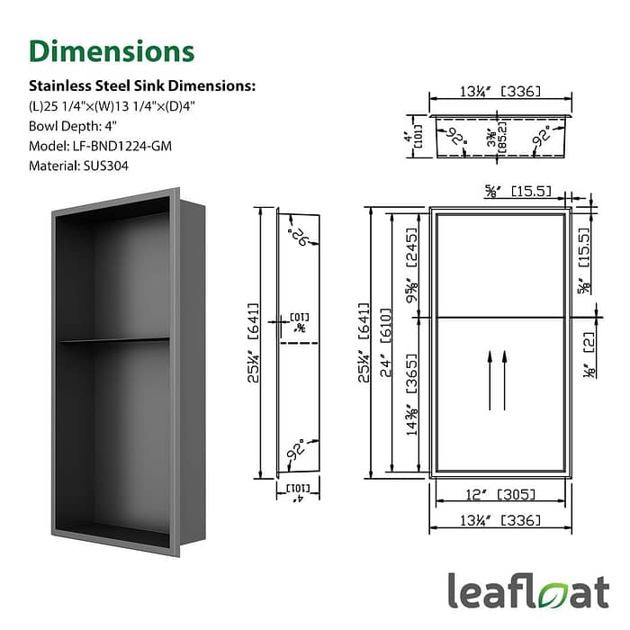 leafloat bathroom niche