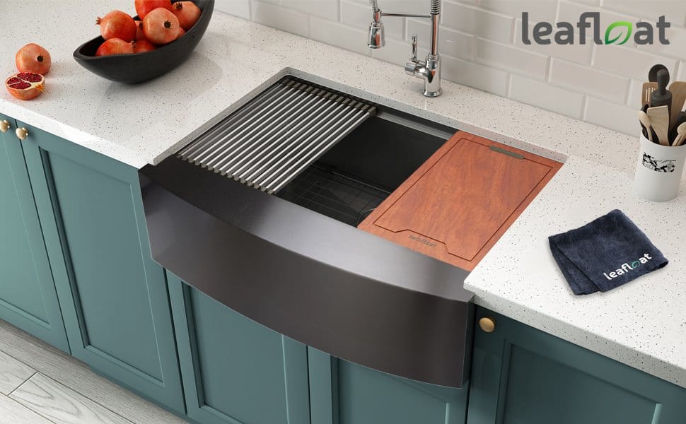 Leafloat Black Nano Kitchen Sink