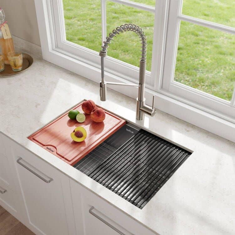 Leafloat workstation kitchen sink