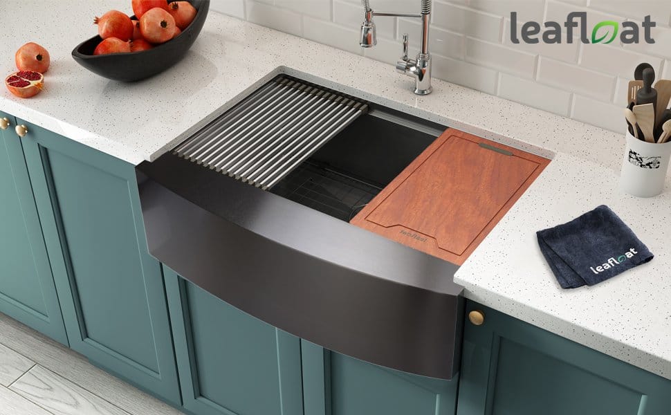 Leafloat Black Nano Kitchen Sink